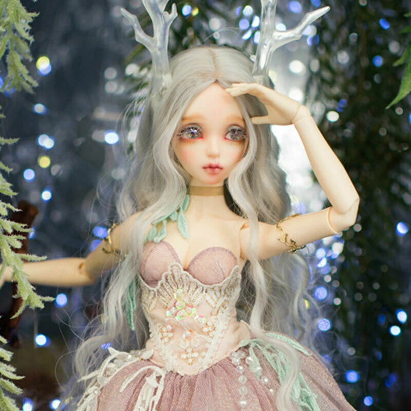 FULL SET 1/4 BJD Doll Fairy Beauty Girl Resin Ball Jointed Doll Eyes Face Makeup